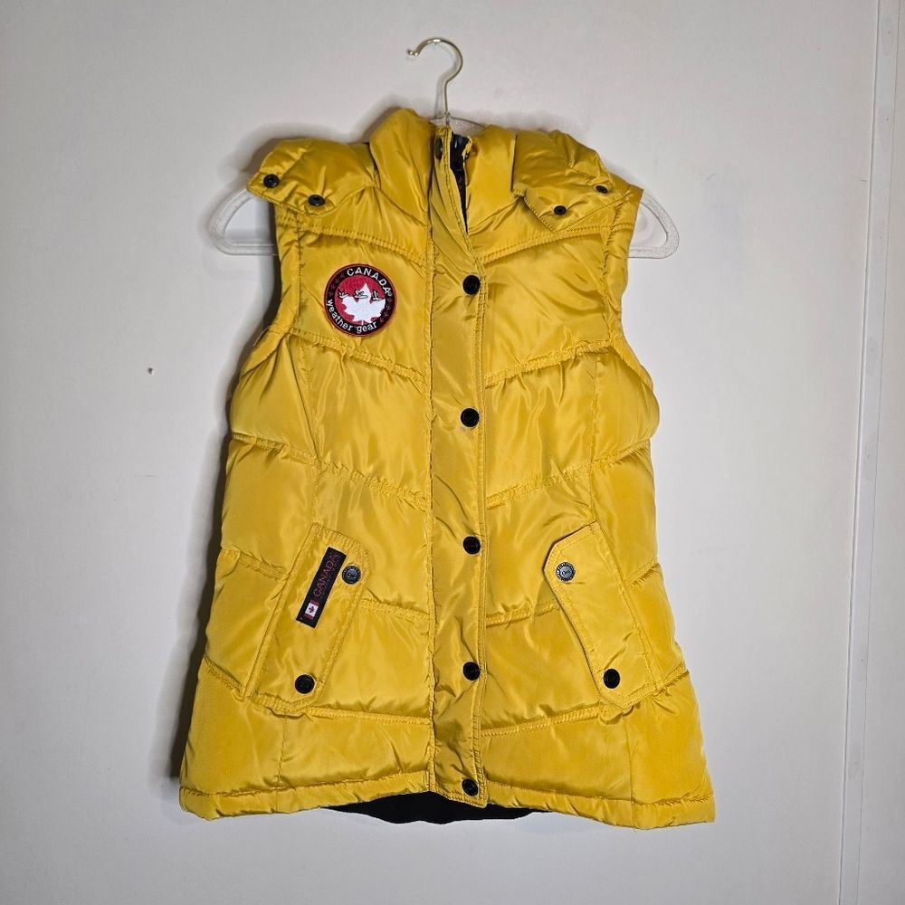 Canada Weather Gear Yellow Puffer Vest Womens Small